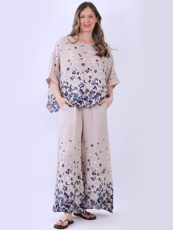 Linen Crop Top Beige