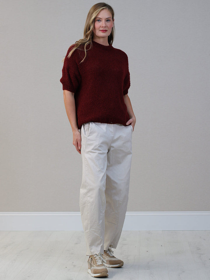 Wool Knitted Jumper Wine
