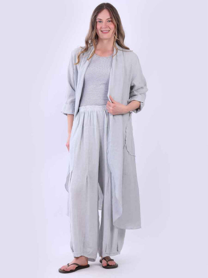 Sold Linen Cardigan Silver