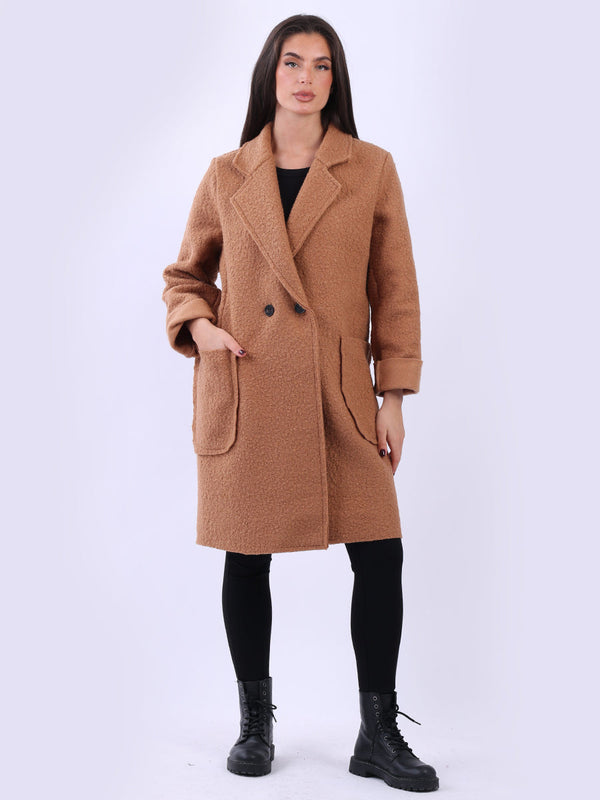 Oversized Women Double Breast Wooly Coat