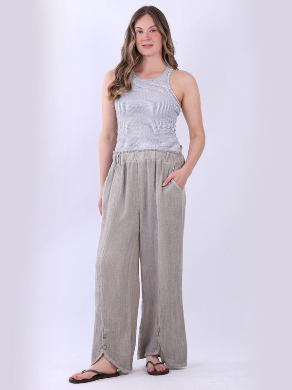 Vintage Washed Linen Trouser Mocha