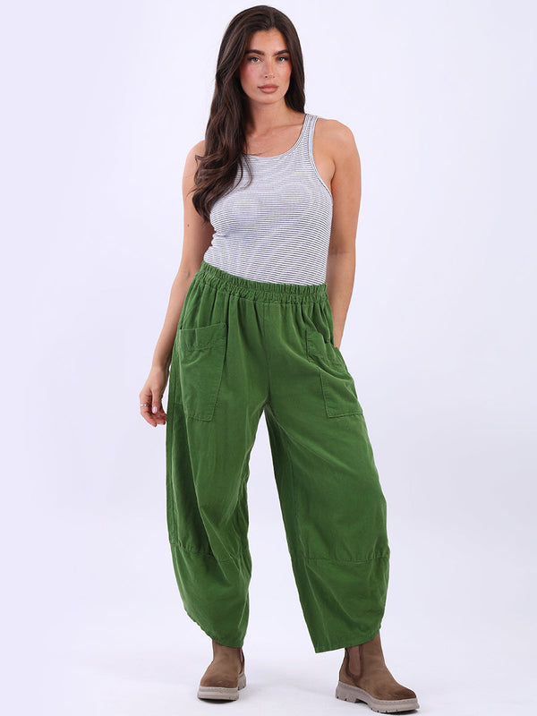 Women Regular Fit Solid Cotton Corduroy Trouser
