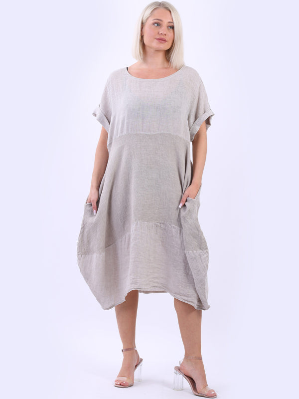 Vintage Wash Solid Linen Slouch Dress