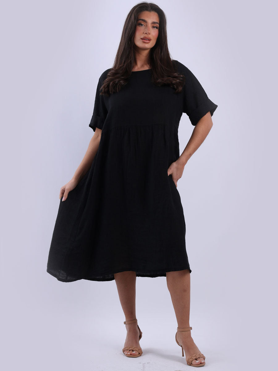 italian linen plus size dresses Adelaide Linen Blend Shirtdress - / Italian Orange- SizeL