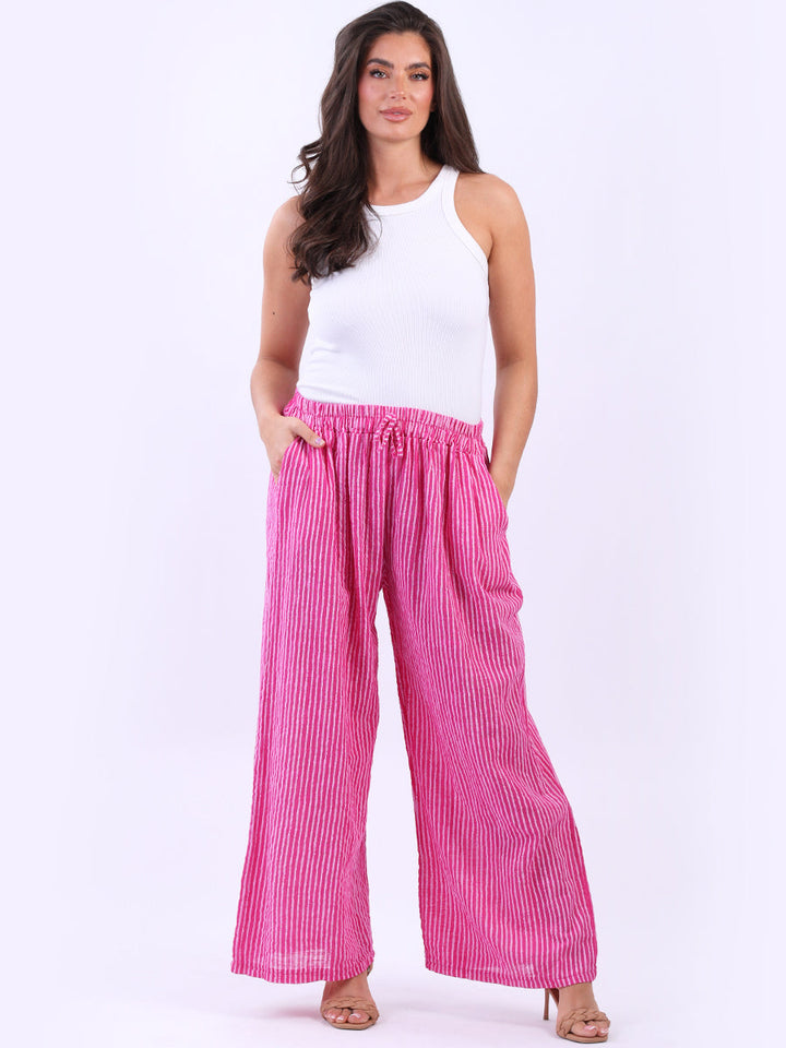 Stripy Cotton Trouser
