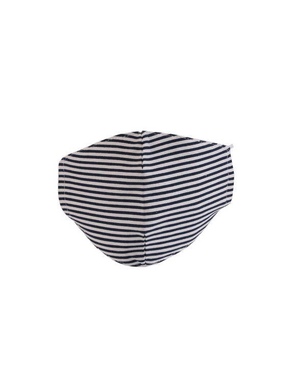 Made In Italy Stripy Print Unisex Reuseable Cotton Face Masks-White