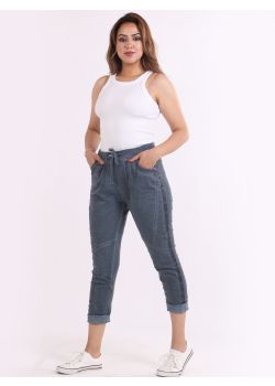 Made In Italy Cotton Cold Washed Women Denim Jeans 