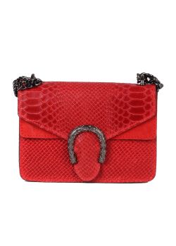 Made In Italy Leather Crocodile Print Ladies Bag