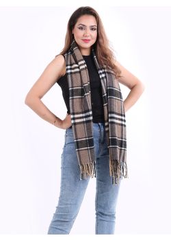 Made In Italy Classic Woolen Multicolored Plaid Scarf