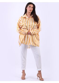 Made In Italy Button Down Cotton Stripy Shirt