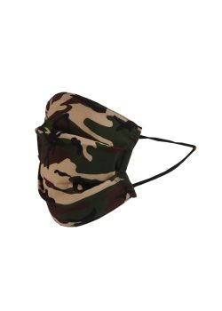 Italian Pleated Camouflage Print Face Mask (PACK OF 5)