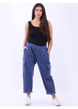 Made In Italy Cotton Corduroy Ladies Pant
