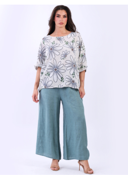Italian Daisy Cotton Boxy Tee