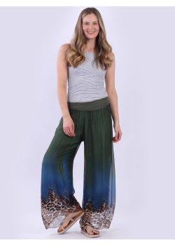 Women 2 Layered Wide Leg Silk Palazzo Pant