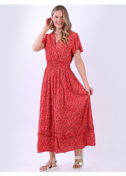 Made In Italy Floral Print Maxi Style Boho Sun Dress