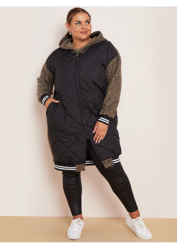 Made In Italy Parachute Puffer Plus Size Zipper Hoodie longline Jacket