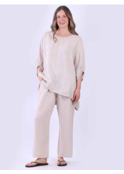Plain Oversized Linen Lagenlook Baggy Top