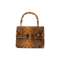 Italian Leather Snake Print Ladies Hand Bag
