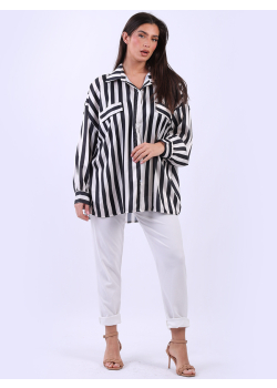 Made In Italy Button Down Cotton Stripy Shirt