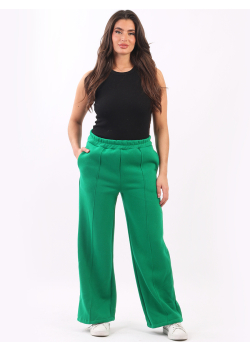 Italian Ladies Loose Fitting Wide Leg Cotton Trouser