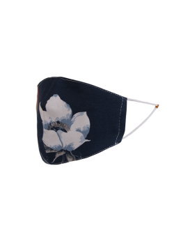 Italian Made Tulip Print Denim Cotton Face Mask (PACK OF 5)
