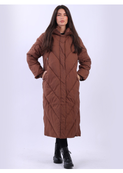 Italian Plus Size Women Padded Long Puffer Jacket