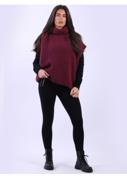 Women Woolen Baggy Crop Knitted Pullover