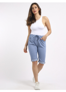 Italian Magic Plain Knee Length Women Shorts