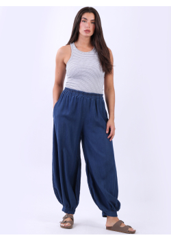 Made In Italy Plain Relaxed Fit Denim Trouser