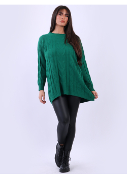 Chunky Cable Knit Ladies Baggy Sweater